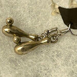 Rare stainless steel streetwear styled bowling ball pin kingpin unisex earrings